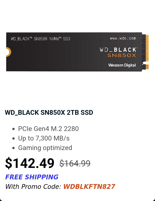 WD_BLACK SN850X 2TB SSD 