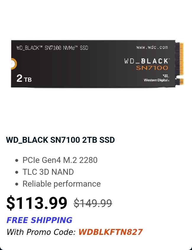WD_BLACK SN7100 2TB SSD 