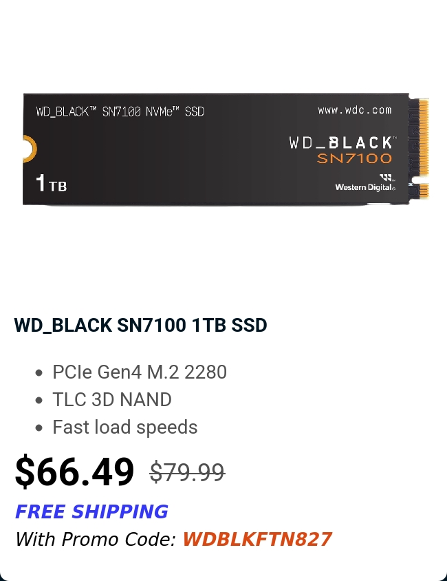 WD_BLACK SN7100 1TB SSD 