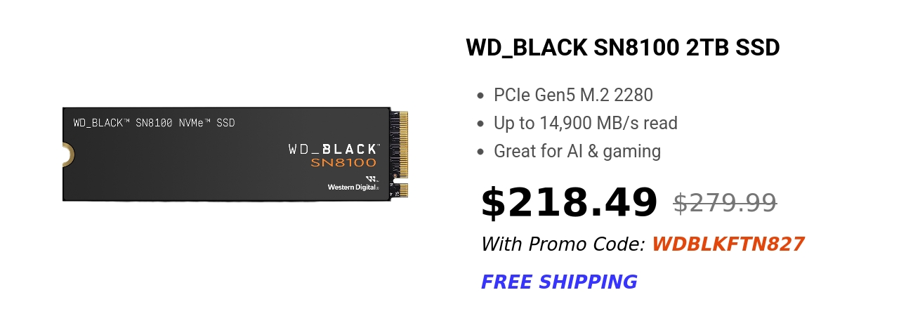 WD_BLACK SN8100 2TB SSD 
