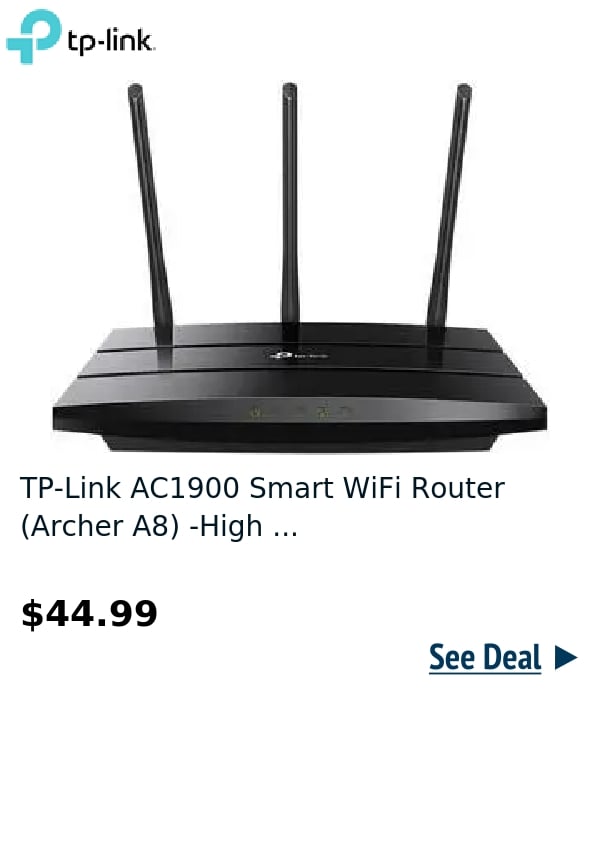 TP-Link AC1900 Smart WiFi Router (Archer A8) -High ...