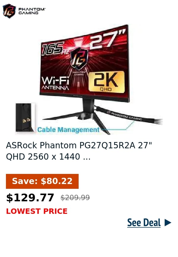 ASRock Phantom PG27Q15R2A 27