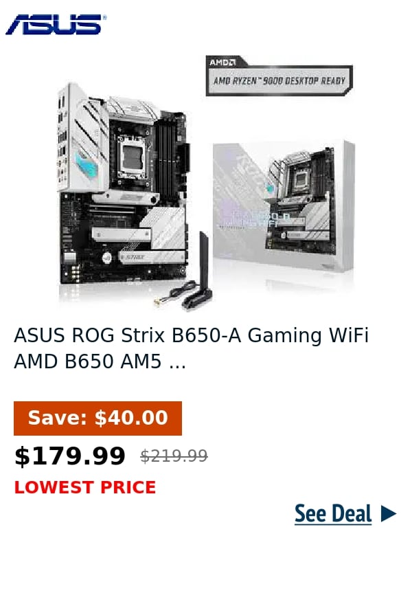ASUS ROG Strix B650-A Gaming WiFi AMD B650 AM5 ...