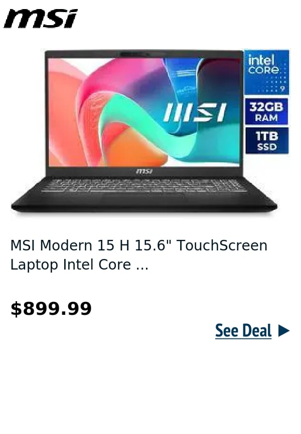 MSI Modern 15 H 15.6