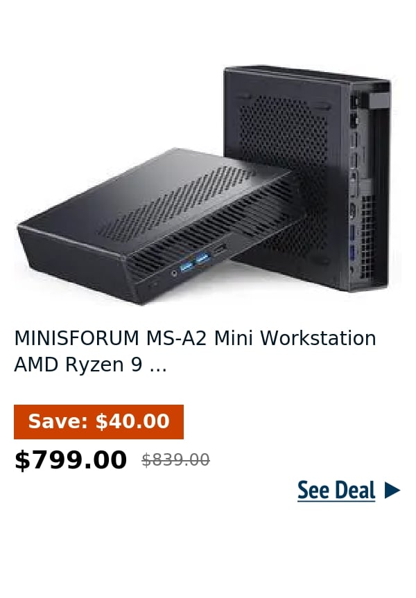 MINISFORUM MS-A2 Mini Workstation AMD Ryzen 9 ...