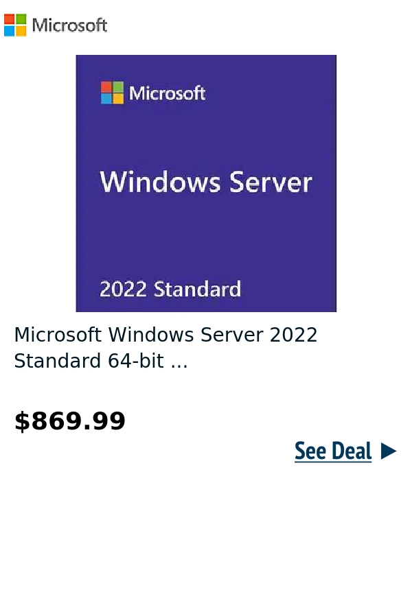 Microsoft Windows Server 2022 Standard 64-bit ...