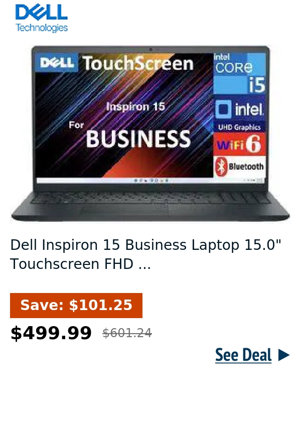 Dell Inspiron 15 Business Laptop 15.0