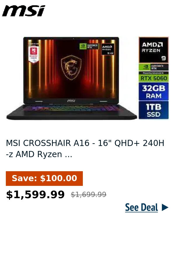 MSI CROSSHAIR A16 - 16