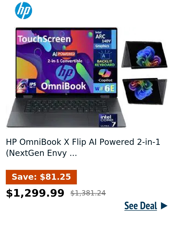 HP OmniBook X Flip AI Powered 2-in-1 (NextGen Envy ...