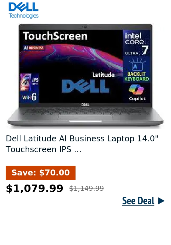 Dell Latitude AI Business Laptop 14.0