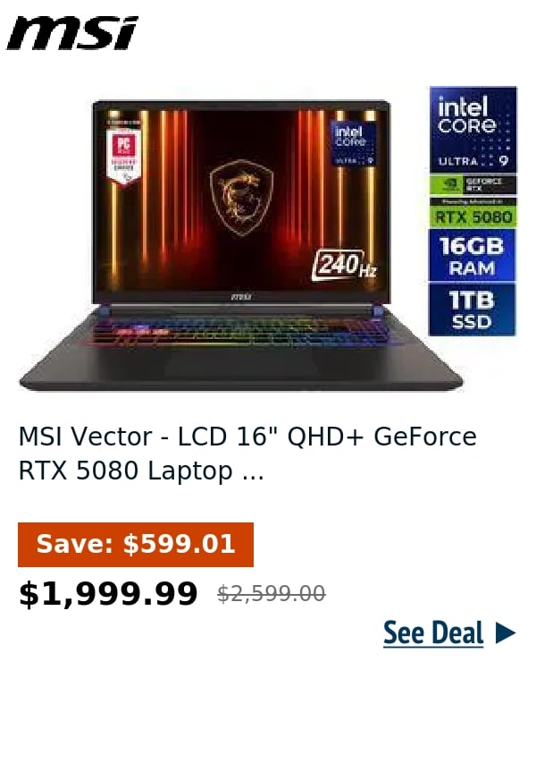 MSI Vector - LCD 16