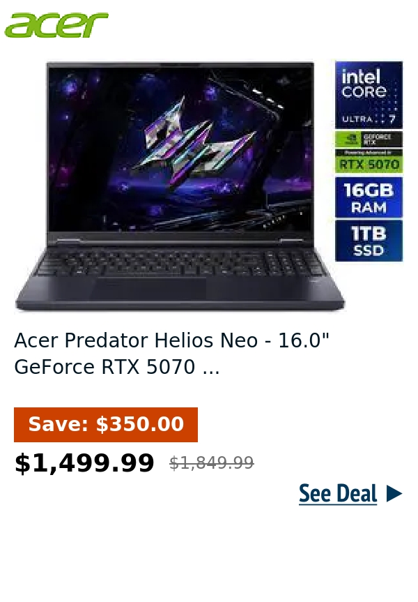 Acer Predator Helios Neo - 16.0
