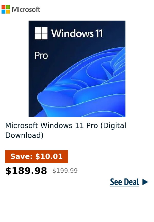Microsoft Windows 11 Pro (Digital Download) 