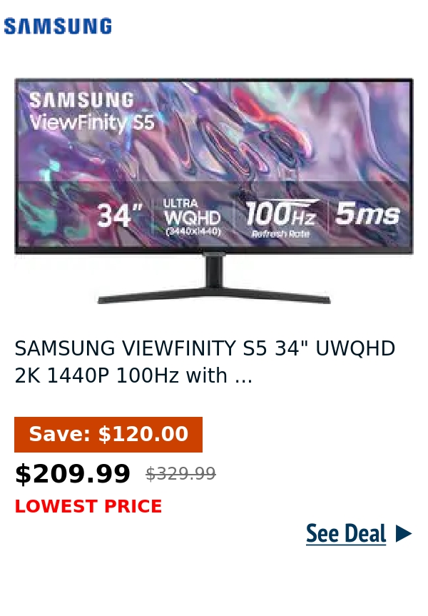 SAMSUNG VIEWFINITY S5 34