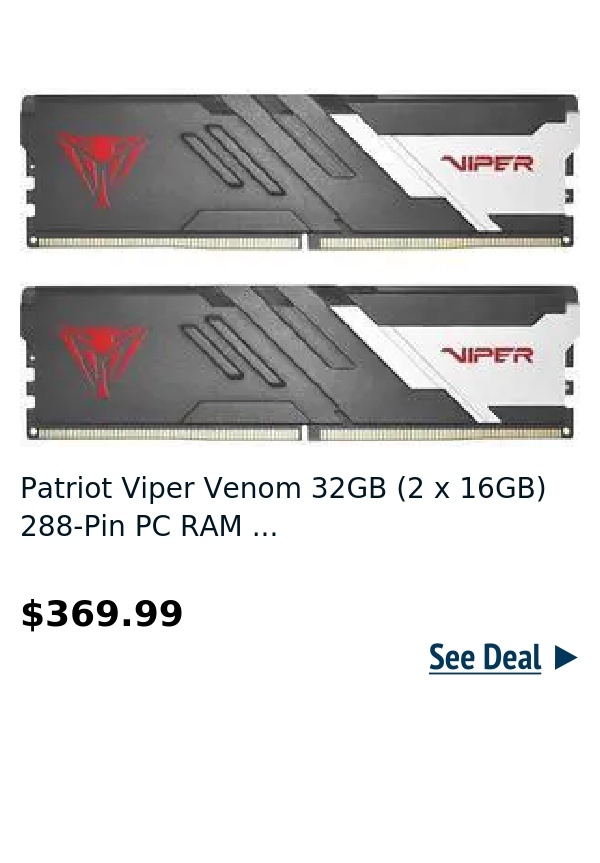 Patriot Viper Venom 32GB (2 x 16GB) 288-Pin PC RAM ...