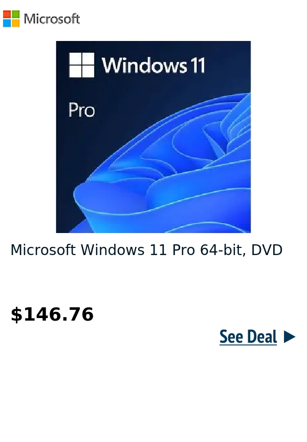Microsoft Windows 11 Pro 64-bit, DVD 