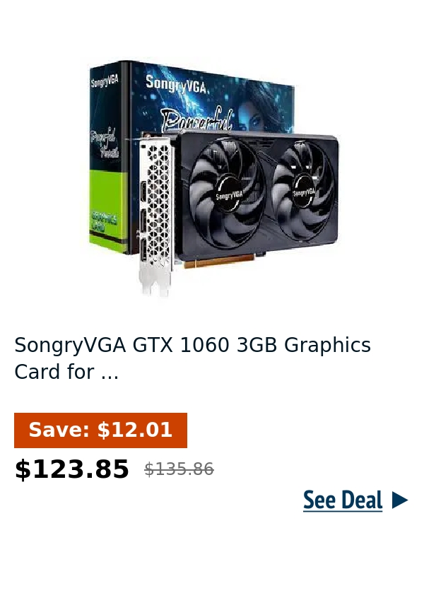 SongryVGA GTX 1060 3GB Graphics Card for ...