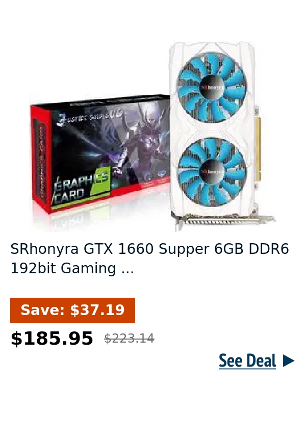 SRhonyra GTX 1660 Supper 6GB DDR6 192bit Gaming ...