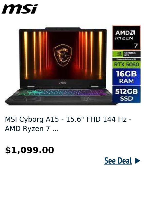 MSI Cyborg A15 - 15.6