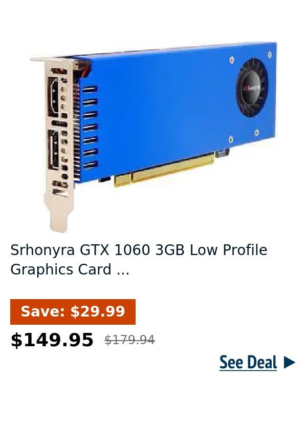 Srhonyra GTX 1060 3GB Low Profile Graphics Card ...