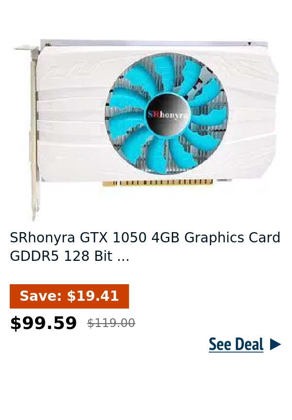 SRhonyra GTX 1050 4GB Graphics Card GDDR5 128 Bit ...