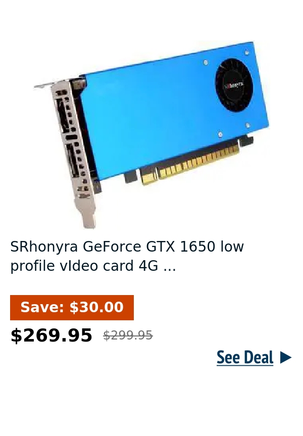 SRhonyra GeForce GTX 1650 low profile vIdeo card  4G ...
