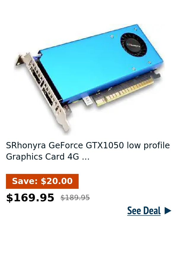 SRhonyra GeForce GTX1050 low profile Graphics Card 4G ...