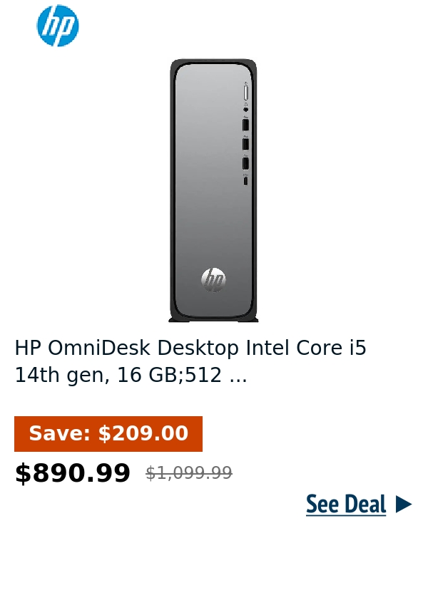 HP OmniDesk Desktop Intel Core i5 14th gen, 16 GB;512 ...