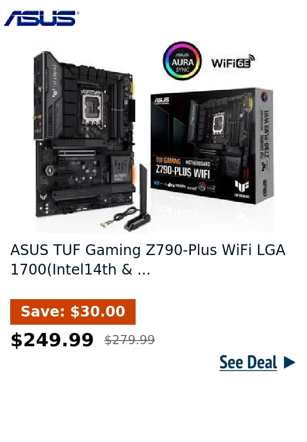 ASUS TUF Gaming Z790-Plus WiFi  LGA 1700(Intel14th & ...
