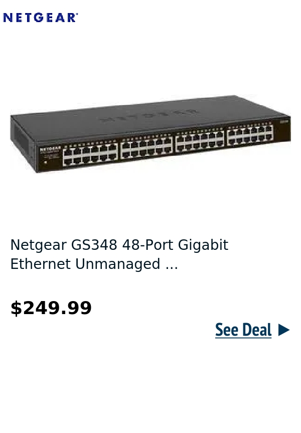 Netgear GS348 48-Port Gigabit Ethernet Unmanaged ...