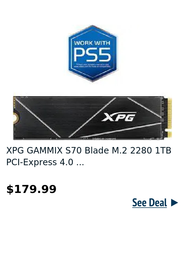 XPG GAMMIX S70 Blade M.2 2280 1TB PCI-Express 4.0 ...