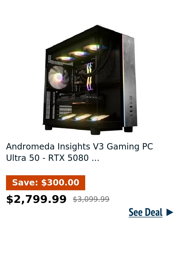 Andromeda Insights V3 Gaming PC Ultra 50 - RTX 5080 ...