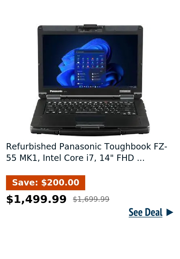 Refurbished Panasonic Toughbook FZ-55 MK1, Intel Core i7, 14