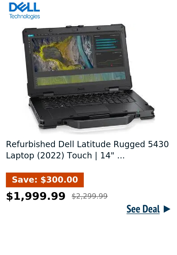 Refurbished Dell Latitude Rugged 5430 Laptop (2022) Touch | 14