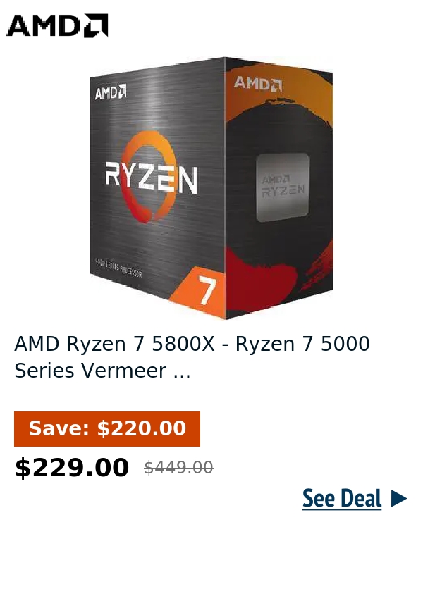 AMD Ryzen 7 5800X - Ryzen 7 5000 Series Vermeer ...
