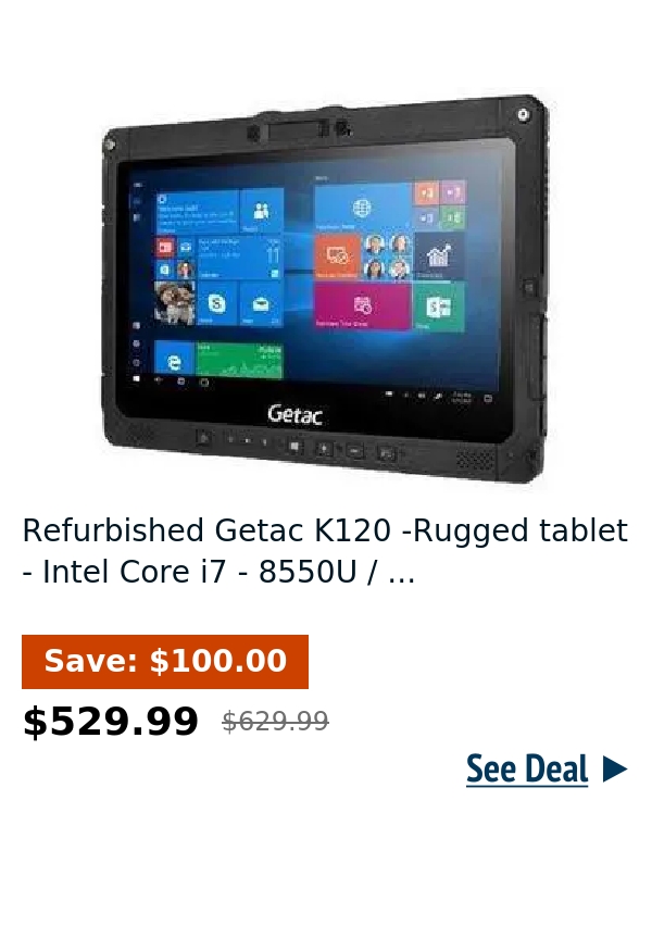 Refurbished Getac K120 -Rugged tablet - Intel Core i7 - 8550U / ...