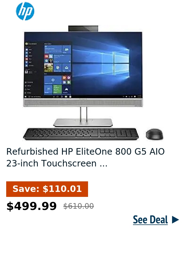 Refurbished HP EliteOne 800 G5 AIO 23-inch Touchscreen ...