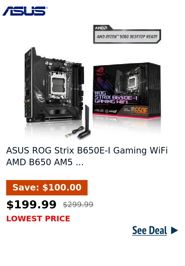 ASUS ROG Strix B650E-I Gaming WiFi AMD B650 AM5 ...