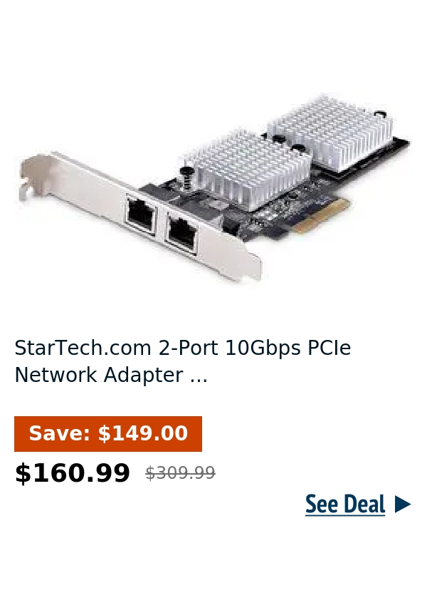 StarTech.com 2-Port 10Gbps PCIe Network Adapter ...