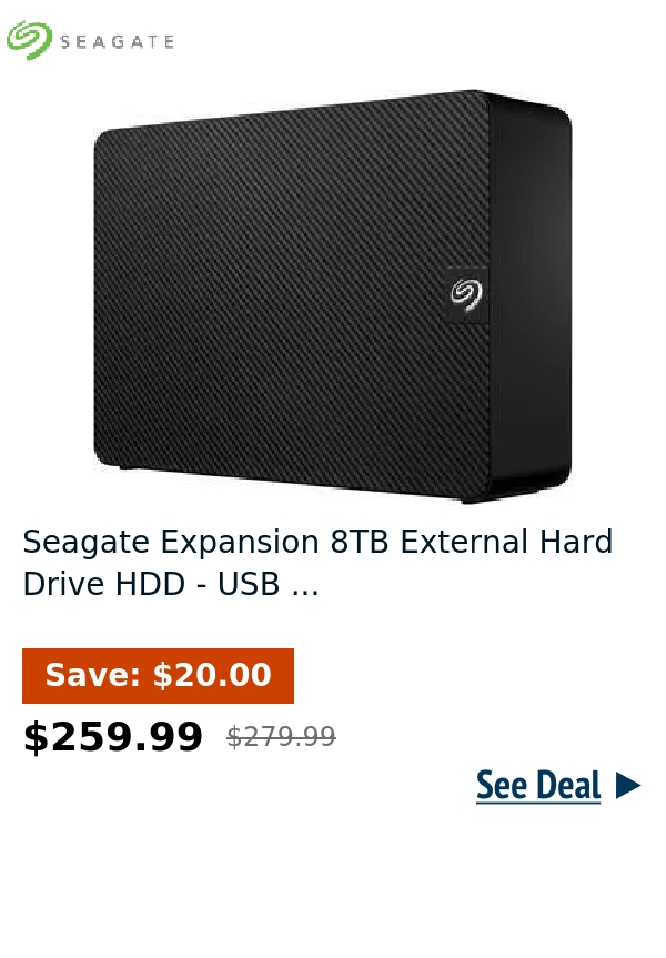 Seagate Expansion 8TB External Hard Drive HDD - USB ...