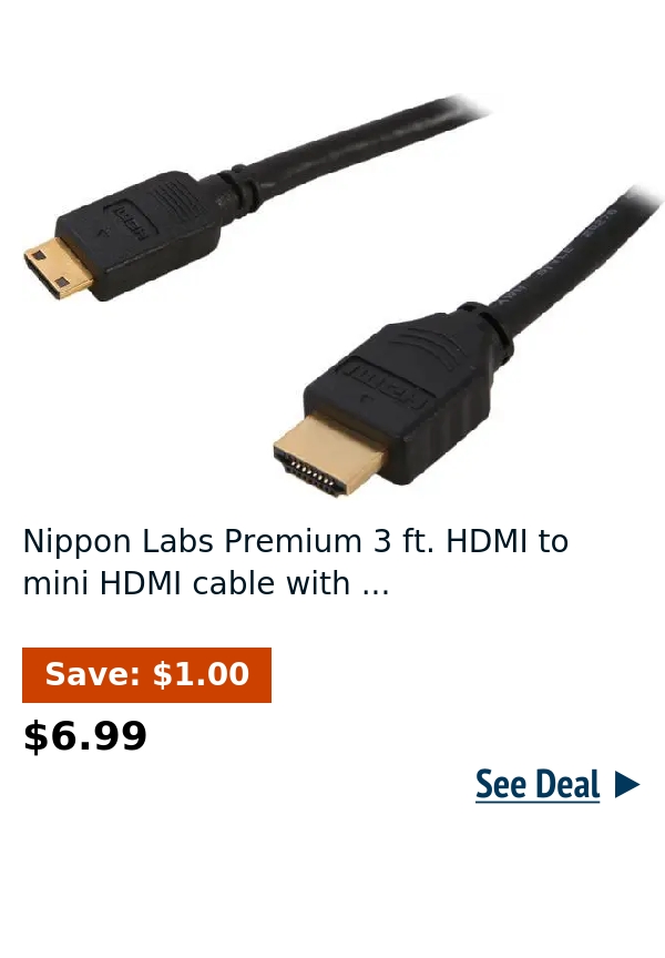 Nippon Labs Premium 3 ft. HDMI to mini HDMI cable with ...