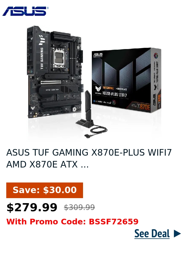 ASUS TUF GAMING X870E-PLUS WIFI7 AMD X870E ATX ...