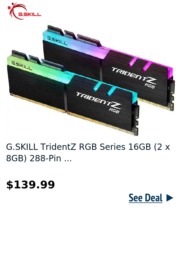 G.SKILL TridentZ RGB Series 16GB (2 x 8GB) 288-Pin ...
