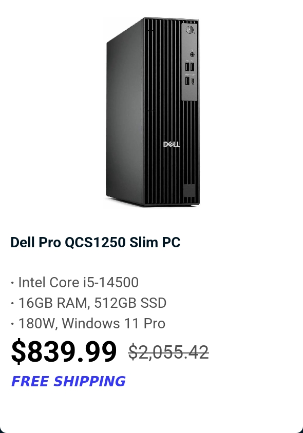 Dell Pro QCS1250 Slim PC