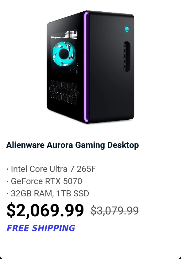 Alienware Aurora Gaming Desktop
