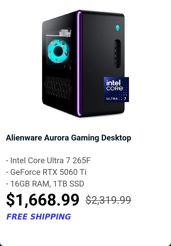 Alienware Aurora Gaming Desktop
