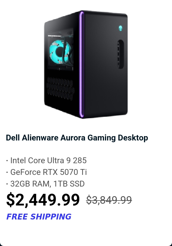 Dell Alienware Aurora Gaming Desktop