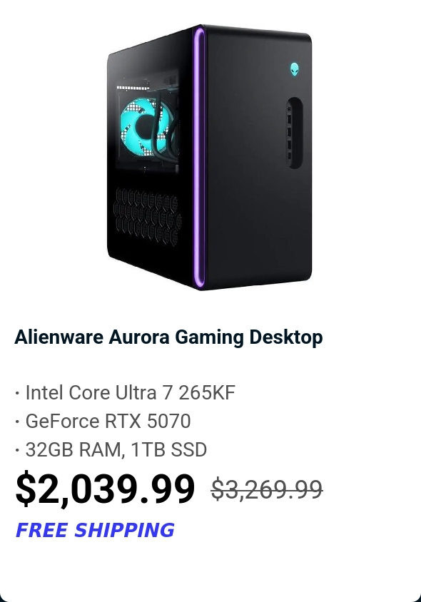 Alienware Aurora Gaming Desktop