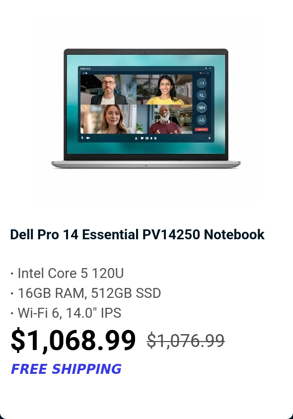 Dell Pro 14 Essential PV14250 Notebook