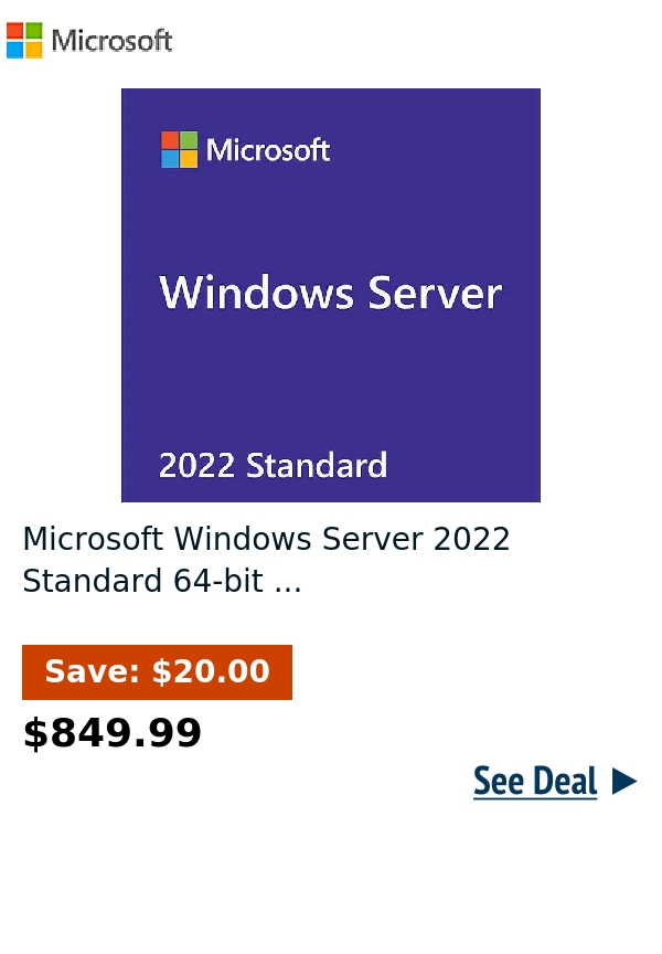 Microsoft Windows Server 2022 Standard 64-bit ...
